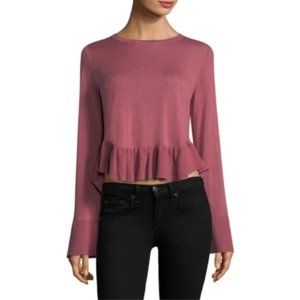 Joie Iona Bell-Sleeve Sweater, Pink, Size M